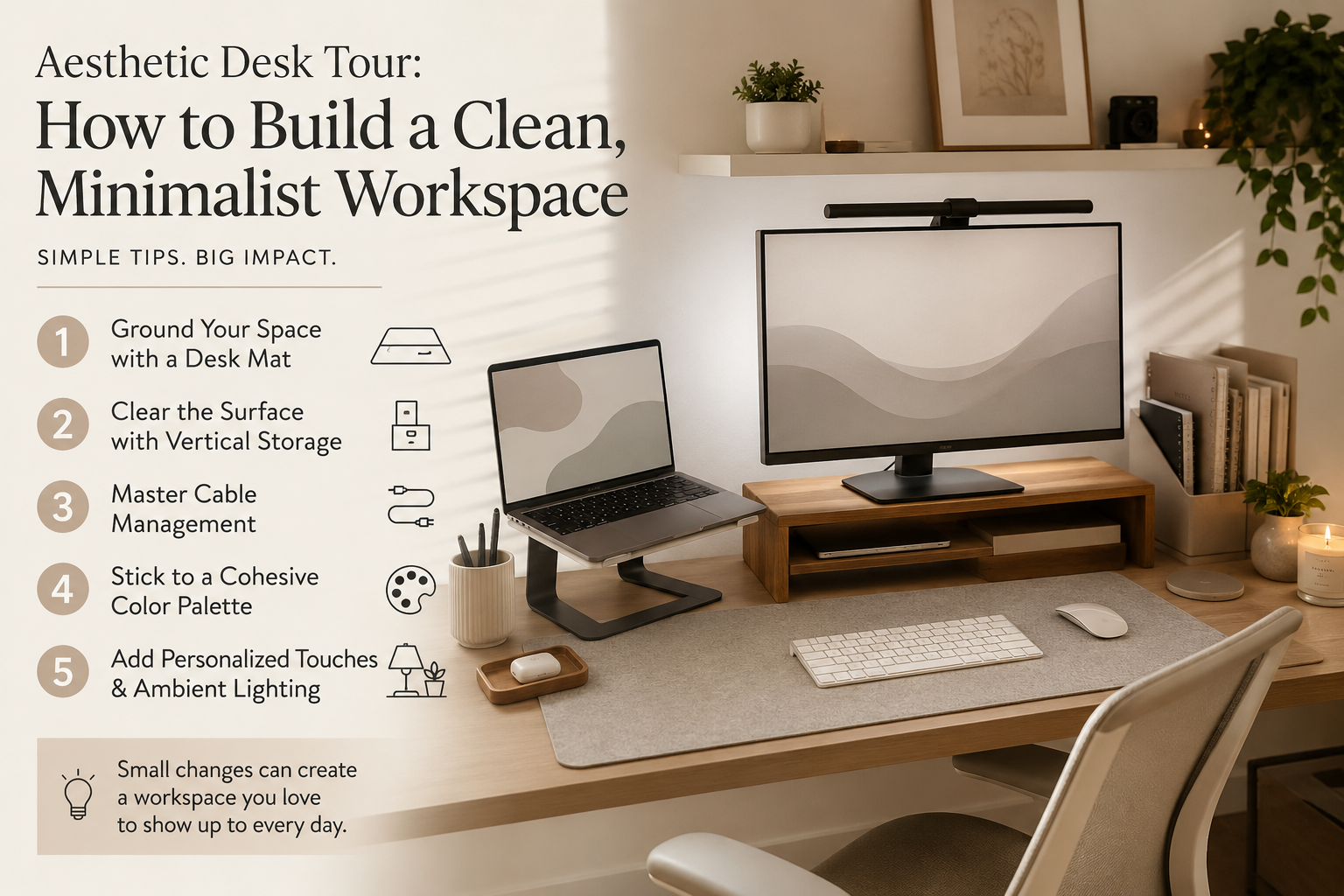 How to Build an Aesthetic Work-from-Home Desk Setup on a Budget