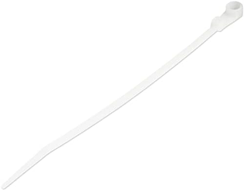 StarTech.com 6"(15cm) Cable Ties with Mounting Hole - 1/8"(3mm) Wide, 1-1/2"(40mm) Bundle Dia. 40lb(18kg) Tensile Strength, Nylon 66 Self Locking Ties w/Screw Hole, UL Listed, 100 Pack, TAA
