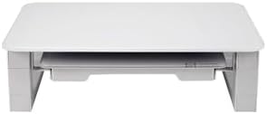 Quartet Desktop Glass Monitor Riser for Computer with Dry-Erase Board, Adjustable Height (Q090GMRW01)