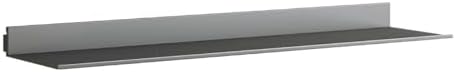 Modern Metal Bookcase Wall Mounted Floating Bookshelf Aluminum Alloy Storage Shelf, Display L-shaped Bookshelf Wall-mounted Rack (Without Lights) Partition Shelf Grey 19.7"L x 9.1"W x 2.9"H