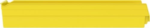 Akro-Mils 30184 Heavy Duty Plastic Shelf Bins, 24"x 8"x 4", Yellow, 6-Pack