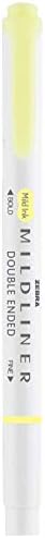 Zebra Pen MILDLINER No Bleed Highlighter, Yellow Color, Dual Tip, 12-Pack
