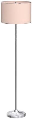 JONATHAN Y Aubrey Floor Lamp 59.5" Crystal Metal, Clear/Chrome