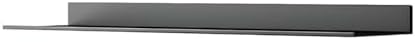 Metal Bookshelf Wall Mounted Contemporary Bookcase Office Aluminum Alloy Wallmounted Storage Shelf Living Room Bookshelf Metal Partition Single-layer Display Shelf Black 39.4"L x 8.3"W x 3.1"H