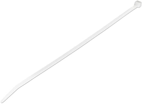 StarTech.com 10"(25cm) Cable Ties - 1/8"(4mm) wide, 2-5/8"(68mm) Bundle Diameter, 50lb(22kg) Tensile Strength, Nylon Self Locking Zip Ties w/Curved Tip, 94V-2/UL Listed, 1000 Pack - White, TAA