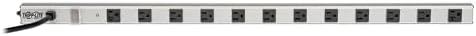 Tripp Lite 12 Outlet Surge Protector Power Strip, 15ft Long Cord, Metal, (SS361220) Black/Gray