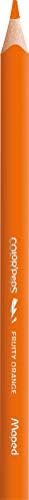 Maped 863312 Strong Jumbo Ergonomic Triangular Coloured Pencils, Colour'PEPS Extra Stable Lead 4 mm - 12 x Pens