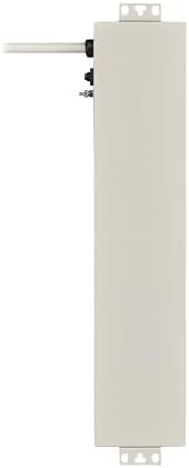 Eaton Tripp Lite Series 10 Outlet Heavy Duty Power Strip, Metal, Under Desk & Wall Mount Option, 15ft Extension Cord, On/Off Switch Cover, Industrial Garage Shop Work Bench, White (TLM1015NC)