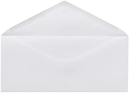 Amazon Basics #10 Business Letter Envelopes with Gummed Seal, No Tint, White, 500-Pack