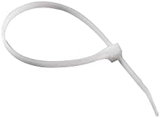 Gardner Bender 46-308 DoubleLock Cable Tie, 8 inch, 75 lb, Electrical Wire and Cord Management, Nylon Zip Tie, 100 Pk, Natural White
