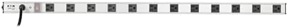 Eaton Tripp Lite Series PS3612 12-Outlet Long Power Strip for Dorm Room Workbench Shop and Garage, Industrial Heavy Duty Metal Housing, 15ft Long Extension Cord, 3ft Length, Mountable/Wall Mount