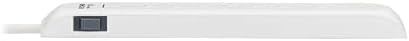 Eaton Tripp Lite Series TLP76 Surge Protector Power Strip with Flat Extension Cord Plug, 7 Outlets, 1500 Joules, 6ft Power Cable, White, Manufacturer's Liftime Warranty & $25,000 Insurance