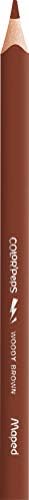 Maped 863312 Strong Jumbo Ergonomic Triangular Coloured Pencils, Colour'PEPS Extra Stable Lead 4 mm - 12 x Pens