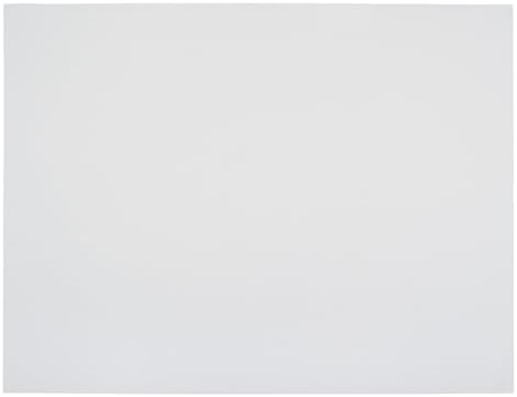 School Smart Railroad Poster Board Paper, 22 x 28 Inches, 4-Ply, White, Pack of 25