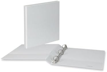 Universal Slant D-Ring View Binder, 3 Rings, 1" Capacity, 11 x 8.5, White, 12/Carton