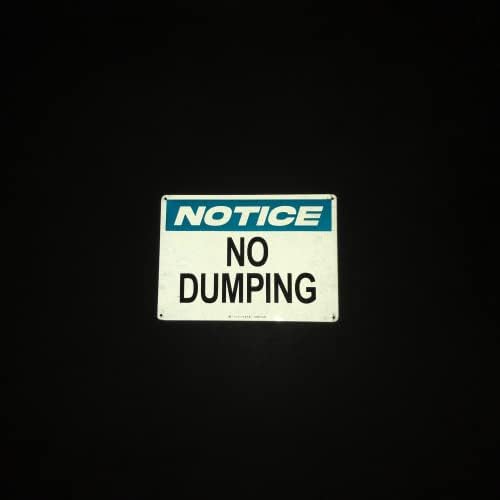 TRADESAFE No Dumping Signs, Quick Install Aluminum Safety Sign, Light Reflective, UV-Resistant, Waterproof Signs for Business, 14” X 10” No Dumping Sign