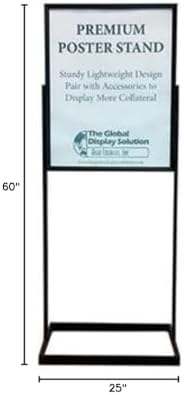 ASIA SOURCES, INC Premium Floor Sign Holder with rectangular tube base. (22"x28)