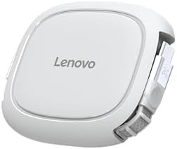 Lenovo 240W USB-C Retractable Cable, PD Fast Charging USB-C to USB-C, Smart Retractable Design, 1.2m (3.94 Ft), 480Mbps Data Transfer, Compact Portable Charger Cable for Laptop Tablet Phone, White