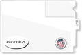 Doctor Stuff - Center Tab Vinyl Outguides, Diagonal Cut Front Pocket, Top Charge Out Slip Pocket, Plastic File Folder, Letter Size 9" x 13-1/4", White, 25/Box