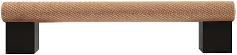 Design House Porter Cabinet Pull, 128mm, Satin Gold, Matte Black