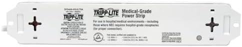 Tripp Lite Safe-IT 4-Outlet Medical-Grade Surge Protector Power Strip, UL 60601-1 Compliance, Not for Patient-Care Vicinity, 15ft. Power Cord with NEMA 5-15P-HG Plug, (SPS415HGULTRA)
