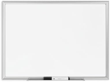 U Brands Magnetic Dry Erase Board White Board, 24" x 18", Silver Aluminum Frame, Includes Marker