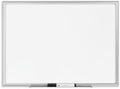 U Brands Magnetic Dry Erase Board White Board, 24" x 18", Silver Aluminum Frame, Includes Marker
