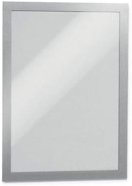 Durable Duraframe Sign Holder, Self-Adhesive, Silver, Letter Size, 2 Pack