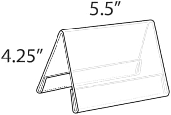 Azar Displays 192811 5.5" W x 4.25" H 2-Sided Nameplate (pack of 10)