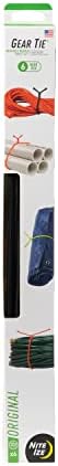 Nite Ize Gear Tie Original ProPacks - Reusable Rubber Twist Ties for Indoor & Outdoor Use - Bendable Wire Interior - Durable Rubber Exterior - Secure Grip - Black, 32" (6 Pack)