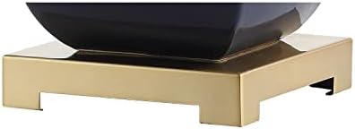 JONATHAN Y Vienna 25.5" Ceramic Metal Footed Vase Table Lamp, Navy/Gold
