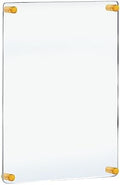 Azar Displays 105531-GLD Acrylic Floating Double Panel Wall Frame ,22" x 28" Graphic Size, Overall Frame Size: 24" x 31", Gold
