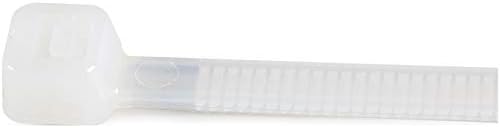 StarTech.com 10"(25cm) Cable Ties - 1/8"(4mm) wide, 2-5/8"(68mm) Bundle Diameter, 50lb(22kg) Tensile Strength, Nylon Self Locking Zip Ties w/Curved Tip, 94V-2/UL Listed, 1000 Pack - White, TAA