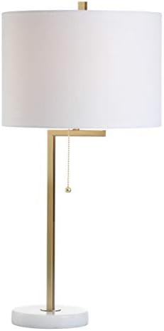 JONATHAN Y Alyssa Table Lamp 24.5" Metal Marble, Brass Gold/White
