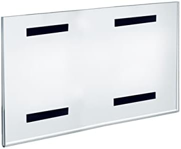 Azar Displays 129937 17" W x 11" H Horizontal U-Frame with Magnetic Strips, 10-Pack, clear