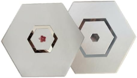Decorative Wall Acoustic Panel. 12 x 10 x 0.4 inches with an artisan mirror design or floral design (Mirror-Design)