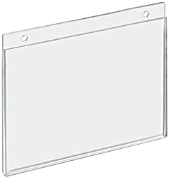 Azar Displays 162723 Wall Mount 7-Inch Width by 5-Inch Height Acrylic U-Frame, 10-Piece Set