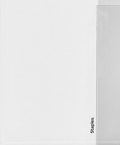 Staples Sheet Protectors, 8.5x11 Inch, Top-Loading, Clear, 500-Pack | 3-hole punched, 2.4 mil standard weight for binders and document storage.