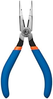 Jonard Tools JIC-21257 6 7/8” Telecom Long Nose Pliers with Side Cutting Edges, Crushing Slot, Comfort Grips and Stripping Hole for 22 AWG Wire