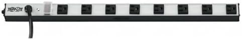 Eaton Tripp Lite PS2408 8-Outlet Long Power Strip for Dorm Room Workbench Shop and Garage, Industrial Heavy Duty Metal Housing, 15ft Long Extension Cord, 12in Length, Mountable/Wall Mount