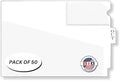 Doctor Stuff - Center Tab Vinyl Outguides, Diagonal Cut Front Pocket, Top Charge Out Slip Pocket, Plastic File Folder, Letter Size 9" x 13-1/4", White, 50/Box