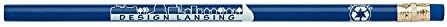 Pencil Guy Promotional Personalized Imprinted Pencils, Blue, 500 Box