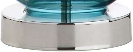 JONATHAN Y Colette 20" Glass Mini Bedside Table Lamp, Amalfi Blue