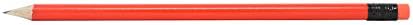 Pencil Guy Blank Neon Round Pencils, Neon Red, Sharpened