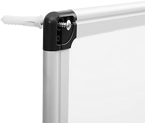 Amazon Basics Magnetic Dry Erase Whiteboard, 24" x 18", Aluminum Frame, Silver/White, Presentation Board for Writing Notes