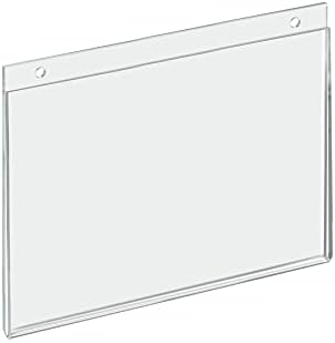 Azar 162715 Acrylic Horizontal Wall Mount Sign Holder, 10 Count, 11 in W x 8.5 in H