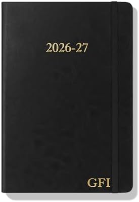 Wykeham's Executive 2026-27 Daily Journal Planner – Customization Available – Mid-Year Academic Diary – July 2026 to June 2027 (Personalized Black, 8.5"×5.5")