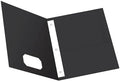 Oxford Two-Pocket Folders w/Fasteners, Black, Letter Size, 25 per Box (57706)