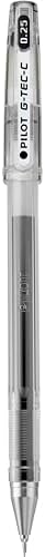 PILOT G-Tec-C Gel Ink Pens, Hyper Fine Point (0.25mm), Black Ink, 12-Pack