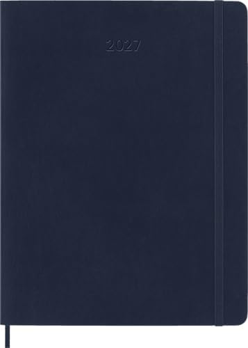 Moleskine 2027 12-Month Weekly Planner, XL, Sapphire Blue, Softcover